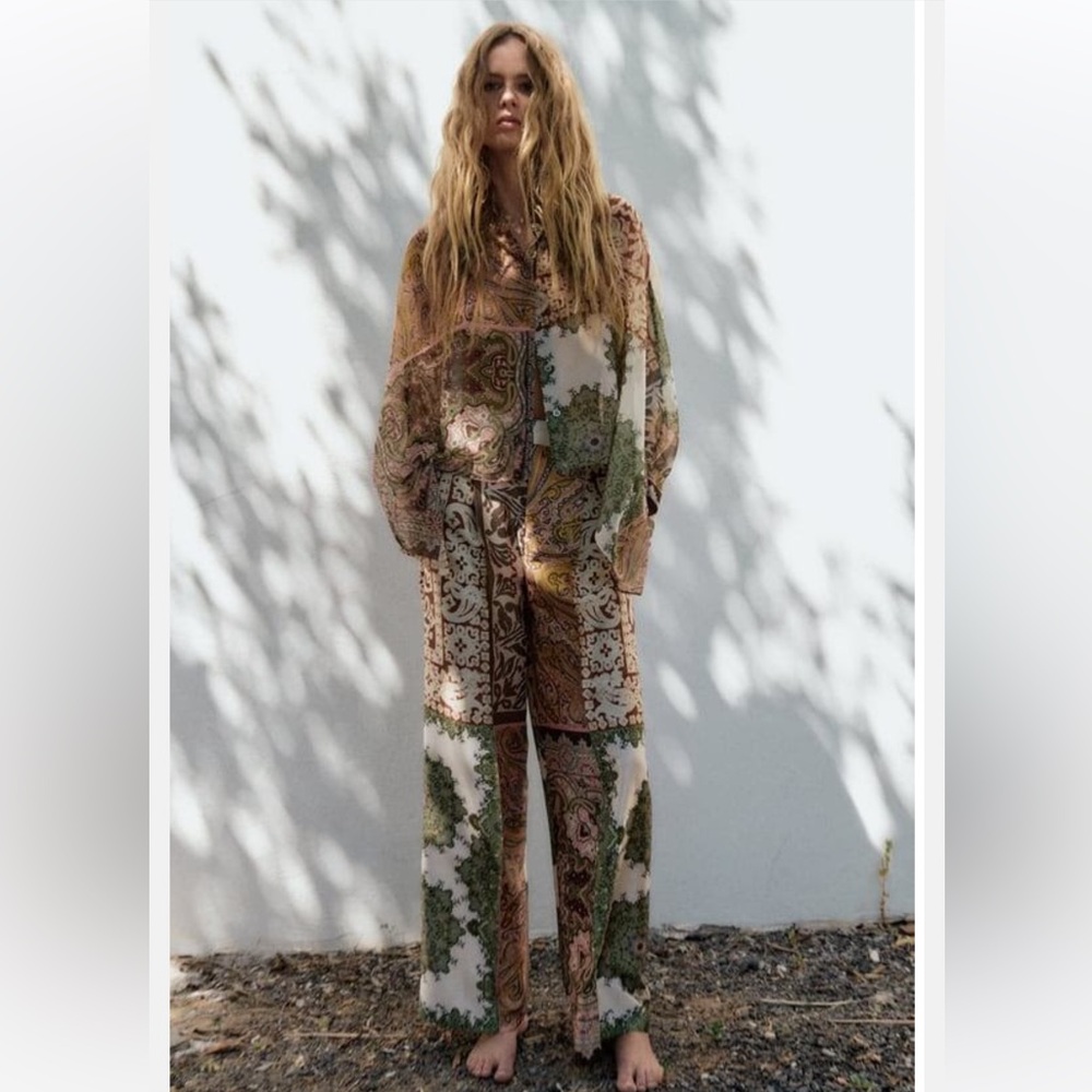 Zara Patchwork Pants - XS - Worn only once